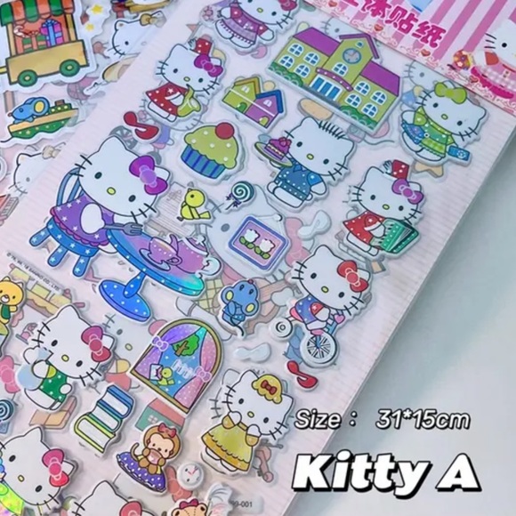 ⭐️ -Stickers my Melody hello kitty puffy Sanrio lot​ - Picture 5 of 7